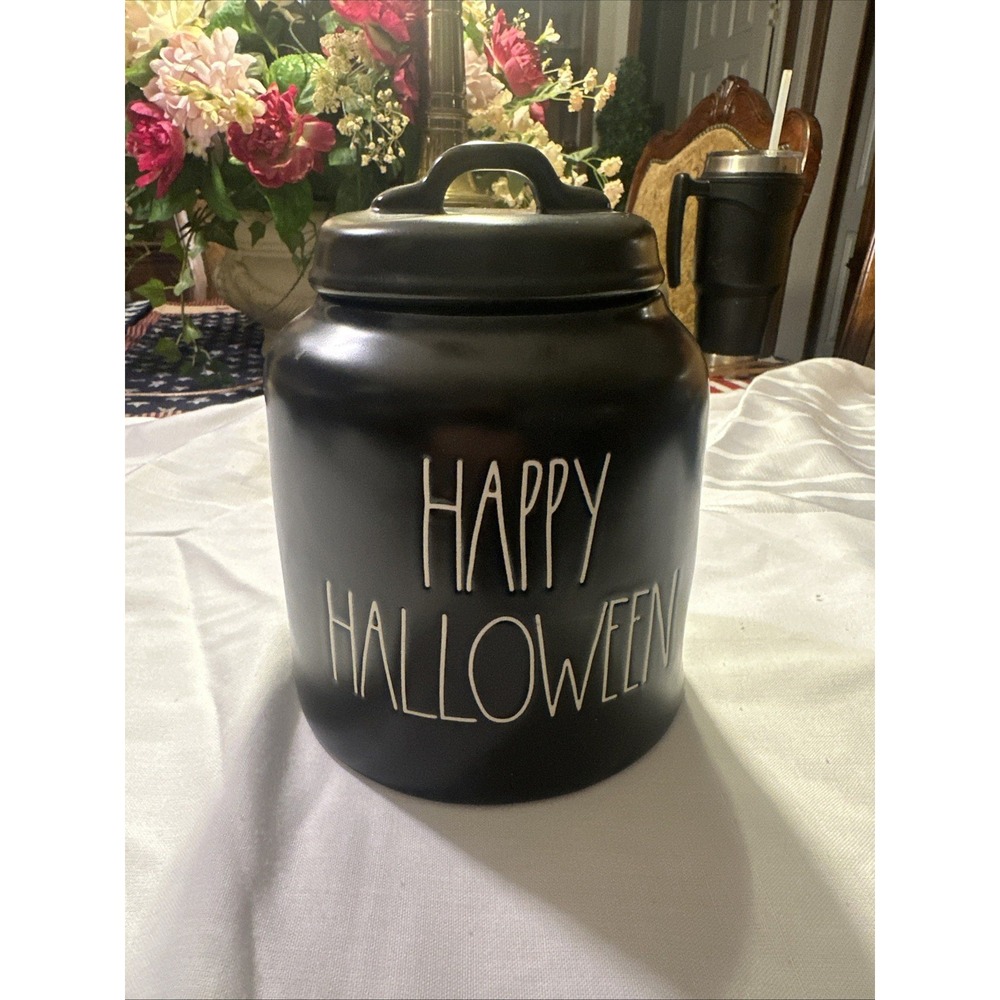Rae Dunn HAPPY HALLOWEEN Canister